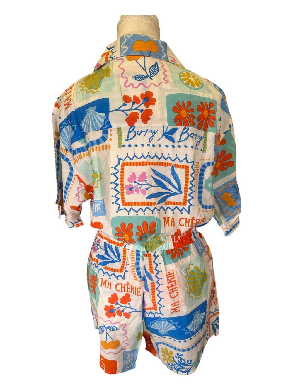Colorful Printed Two Piece Short Set NWT - Picture 6 of 10